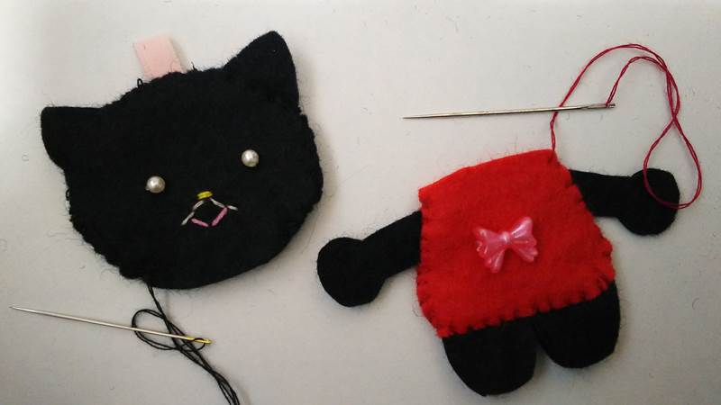 フェルトを使った猫の作り方を解説 簡単に黒猫のマスコットを作成 タカハシのこれ何ブログ